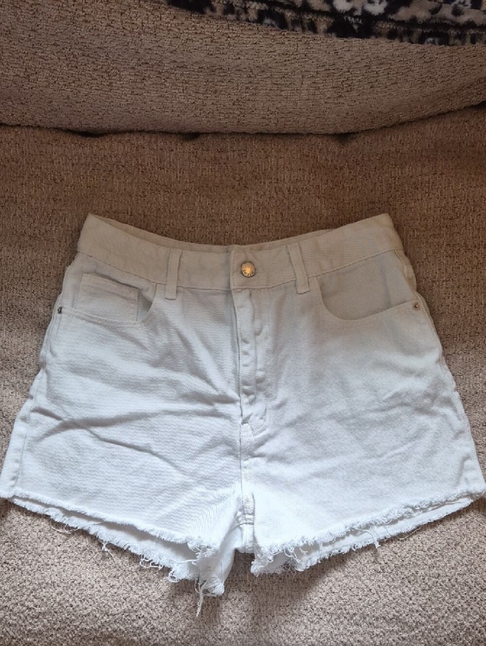 SHEIN High Waist Denim Shorts, Size L (32) - Picture 3 of 11